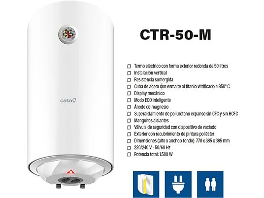 TERMO ELECTRICO CATA CTR50M 50L